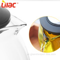 Bule de chá de vidro lilás com infusor de aço inoxidável